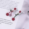 紅櫻桃珍珠×不對稱螺旋耳夾-第4張