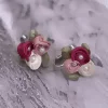 嬌豔玫瑰花朵×螺旋耳夾-第3張
