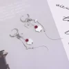 小白花蝴蝶長線條×吊墜耳扣-第2張