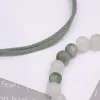 黛綠樹紋石水晶拉繩×二套件串珠手鍊組-第5張