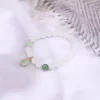 白琉璃平安綠珠×固定式串珠手鍊-第2張