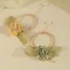 古典薄紗花朵珍珠×3套件髮束組-第3張