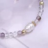 珍珠小紫晶×固定式串珠手鍊-第5張