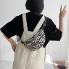 酷黑斑馬紋×斜背腰包-第4張