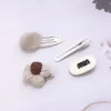 白咖黑領結毛毛×十套件髮夾組-第4張