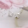 白銀色玫瑰與蝴蝶×三套件耳環組-第3張