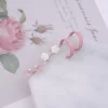 粉C小白玫瑰×三套件耳環組-第3張