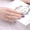 紫白金蔥花朵亮面×穿戴式手指甲片×二十四入-第5張