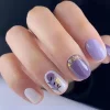 紫白金蔥花朵亮面×穿戴式手指甲片×二十四入-第6張