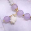 紫晶琉璃鬱金香×固定式串珠手鍊-第3張