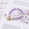 貝殼晶鑽紫晶琉璃×固定式串珠手鍊-第2張