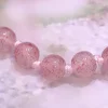 粉紅小草莓平安扣×拉繩手鍊-第3張