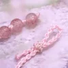 粉紅小草莓平安扣×拉繩手鍊-第4張