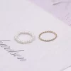 簡約白珍珠圓環×四套件戒指組×金色-第4張