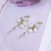 白色鈴蘭花×螺旋耳夾-第1張