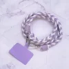 拼色麻花辮子×手機斜背雙勾掛繩×紫色-第1張