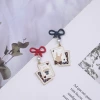 撲克小兔的小午茶×不對稱吊墜耳環-第1張