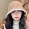 淑女毛絨漁夫帽×毛帽×棕咖白邊-第4張
