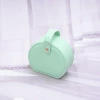 半月形皮革×小手提飾品盒×綠色-第2張