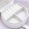 半月形皮革×小手提飾品盒×白色-第2張