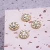圓球晶鑽小香風×雙面磁吸耳夾×金色-第4張