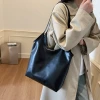 輕便單肩皮革×肩背包×黑色-第6張