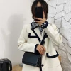 簡約純素面不對稱背帶×斜背包×黑色-第4張