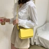 簡約純素面不對稱背帶×斜背包×黃色-第4張
