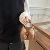 澎澎蝴蝶結小廢包×斜背包×棕咖-第5張