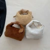 皺折提把毛絨小包方×斜背包×卡其-第3張