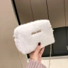 毛絨可愛小巧方包×斜背包×白色-第2張