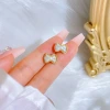 316鋼飾×白色可愛蝴蝶結×耳釘-第6張