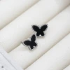 316鋼飾×酷黑蝴蝶×耳釘×共二色-第3張