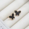 316鋼飾×酷黑蝴蝶×耳釘×共二色-第4張