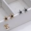 316鋼飾×酷黑五角星×耳釘×共二色-第3張