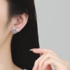 925銀針×卡通大蝴蝶結單鑽×耳環-第5張