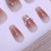 粉玫瑰珍珠亮面×穿戴式手指甲片×二十四入-第4張