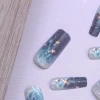 海藍海星印花亮面×穿戴式手指甲片×二十四入-第4張