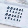 藏藍內斂方鑽亮面×穿戴式手指甲片×二十四入-第1張