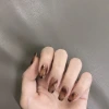 美拉德風琥珀亮面×穿戴式手指甲片×二十四入-第6張
