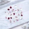 法式紅白愛心亮面×穿戴式手指甲片×二十四入-第1張
