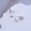925耳針×粉紅櫻花×轉珠耳環-第2張
