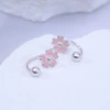 925耳針×粉紅櫻花×轉珠耳環-第4張