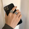 黑白棋盤×開口戒指×共二色-第6張