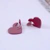 LOVE霧質紅心×蚊香盤U型耳夾-第3張