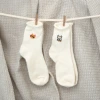 兔貓白色毛襪&times;中筒襪&times;二雙套件襪子組-第2張