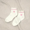 白粉蝴蝶結×中筒襪×五雙套件襪子組-第2張