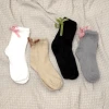 蝴蝶結毛襪×中筒襪×四雙套件襪子組-第1張