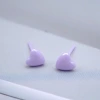 小愛心×陶瓷×養耳棒×二套件耳環組×紫色-第3張