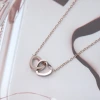 316鋼飾×心心相印×鎖骨項鍊×玫瑰金-第2張